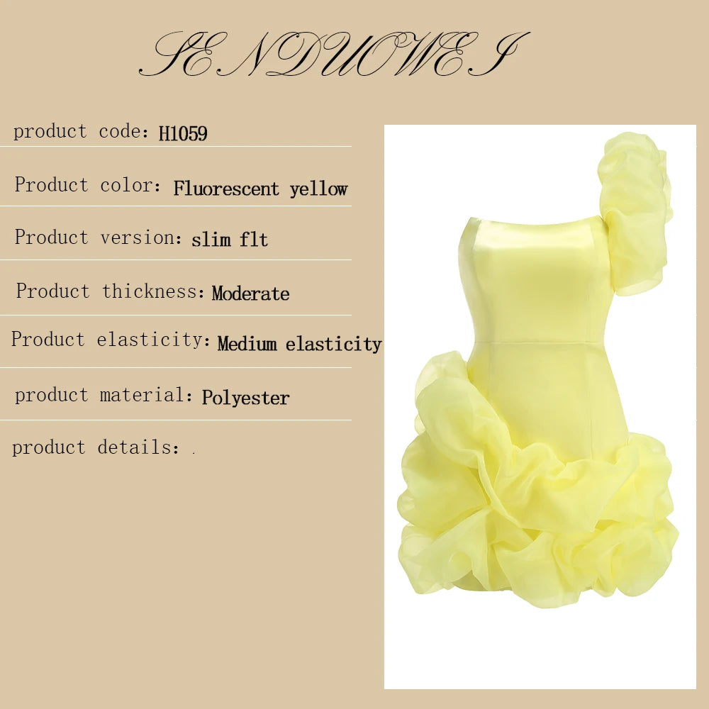 Vestido de Festa Curto Transpassado Sensual com Babados