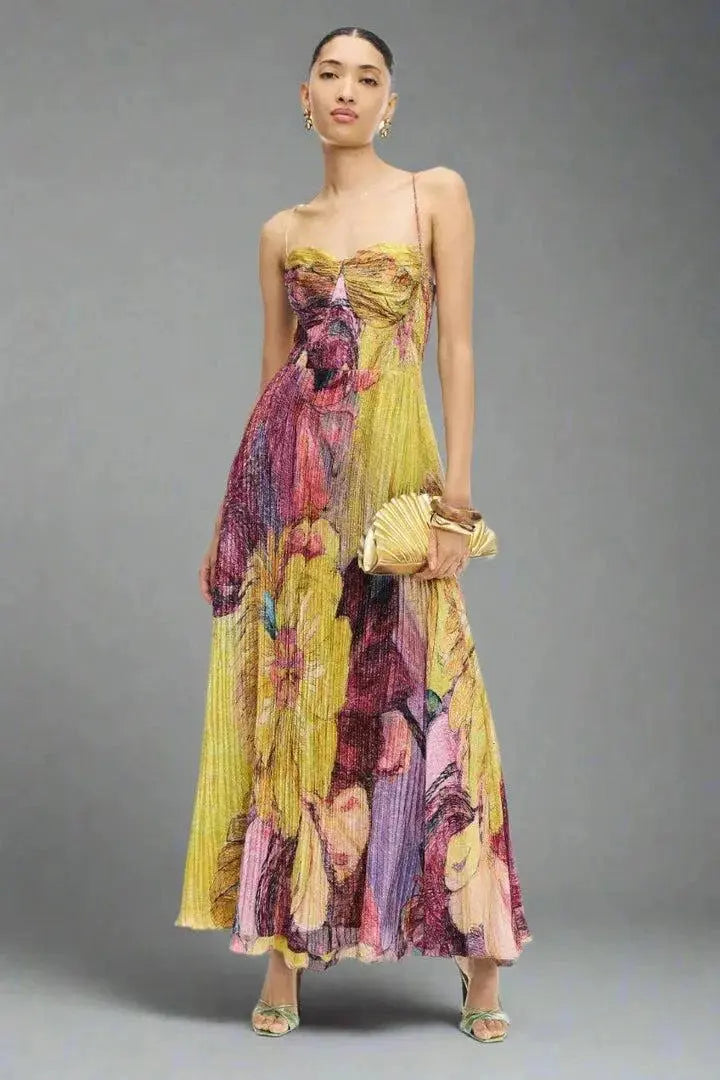 Vestido Longo Estampado Strapless – Coleção Casual Verão Niquice